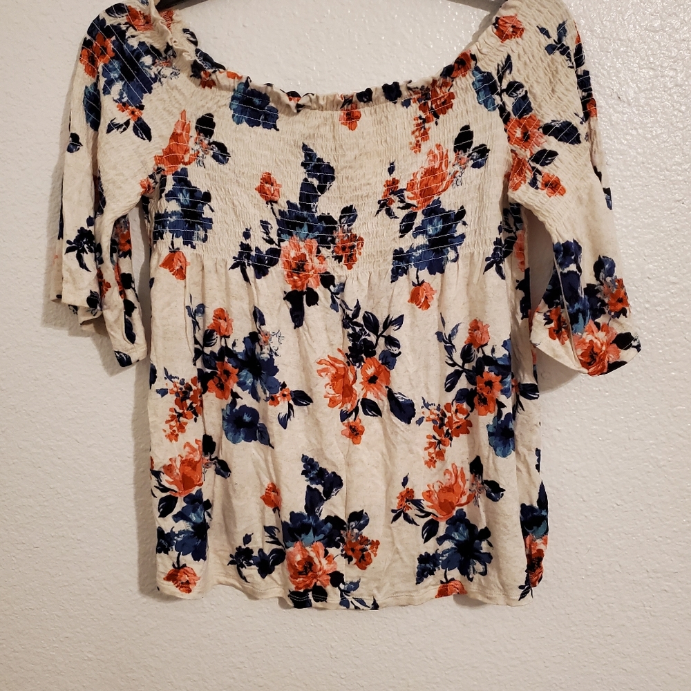 Off the shoulder flowery top